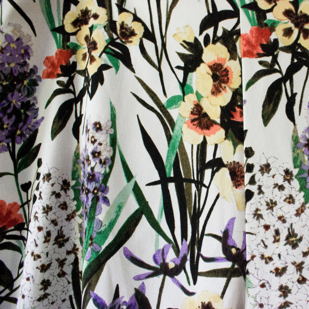 2/$20 Tommy Hilfiger White Floral Wide Crop Pants - Picture 3 of 6
